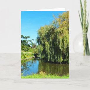Cartes Pour Fêtes Annuelles Saule et lac pleurants