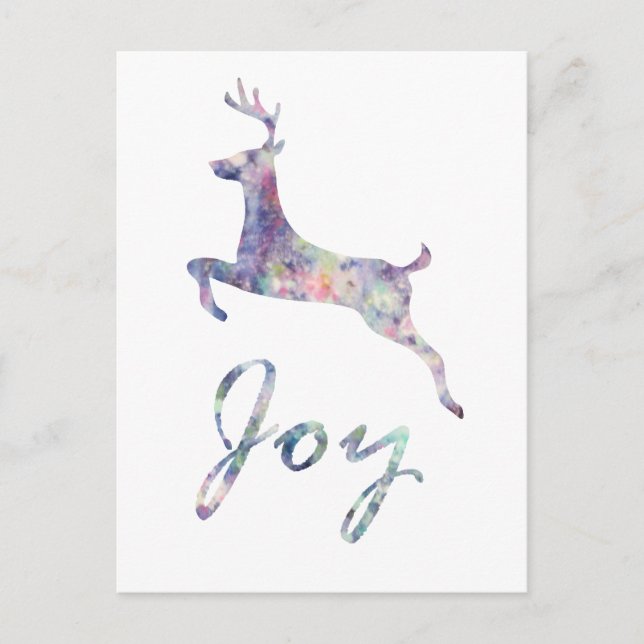 Cartes Pour Fêtes Annuelles Sauter Pour Joy Holiday Deer Art (Devant)