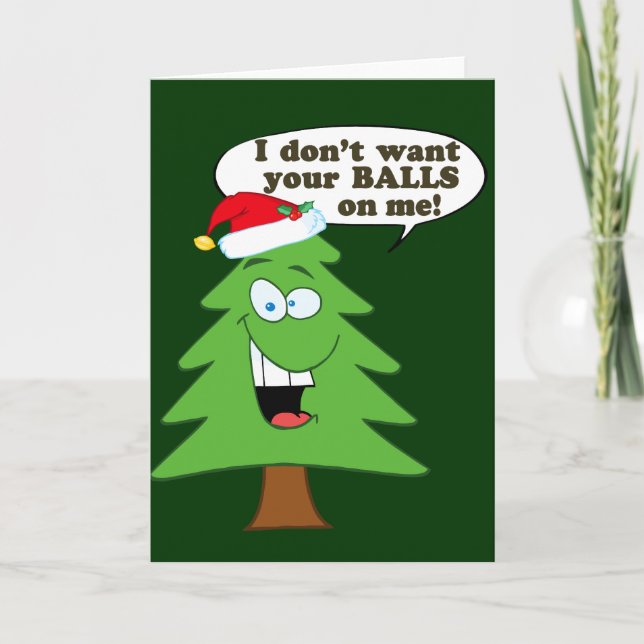 Cartes Pour Fêtes Annuelles Sauvez les arbres de Noël (Devant)