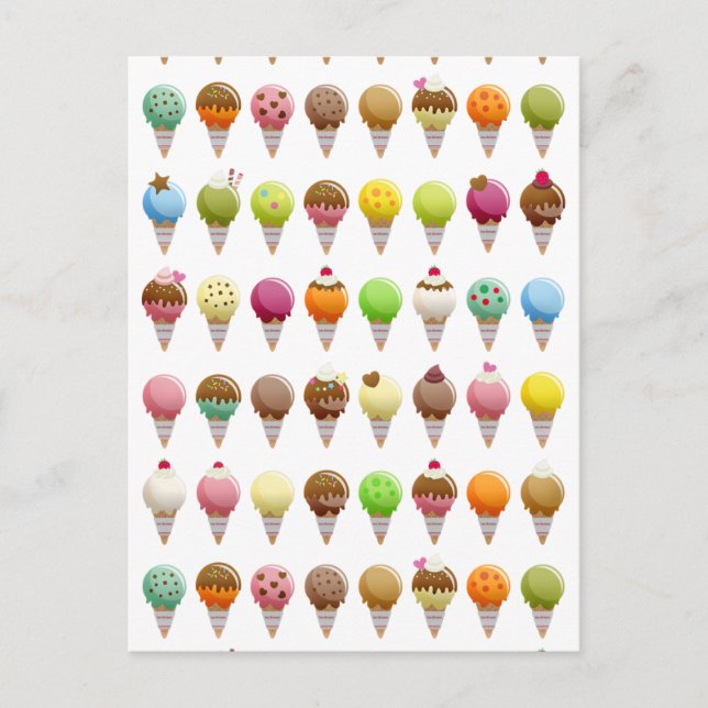 Cartes Pour Fêtes Annuelles Saveurs de glace (Devant)