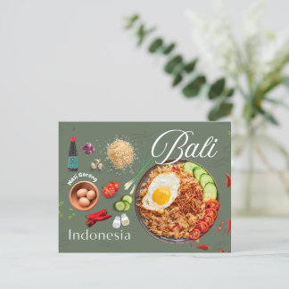 Cartes Pour Fêtes Annuelles Savourez les saveurs de Nasi Goreng Post Card