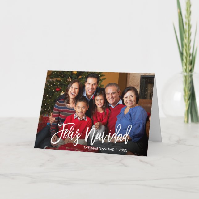 Cartes Pour Fêtes Annuelles Scénario de brasseries Feliz Navidad (Devant)