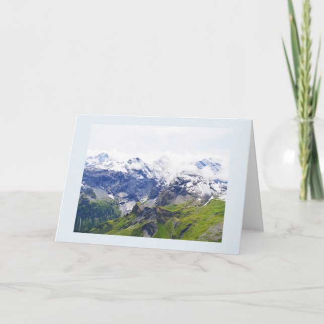 Cartes Pour Fêtes Annuelles Scène alpine suisse (Devant)