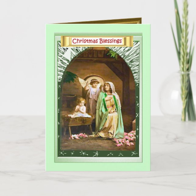 Cartes Pour Fêtes Annuelles Scène de colère avec les anges (Devant)