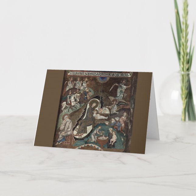 Cartes Pour Fêtes Annuelles Scène de la Nativité - Cappello Palatino (Devant)