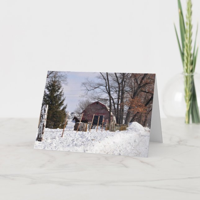 Cartes Pour Fêtes Annuelles Scène de Milou dans le pays amish (Devant)