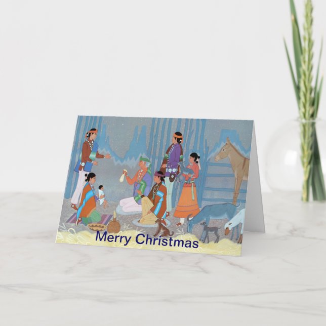 Cartes Pour Fêtes Annuelles Scène de nativité (Devant)