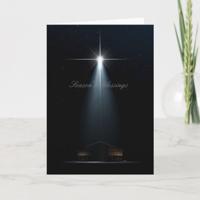 Cartes Pour Fêtes Annuelles Scène de nativité de Noël (Devant)