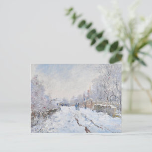 Cartes Pour Fêtes Annuelles Scène de neige à Argenteuil de Monet