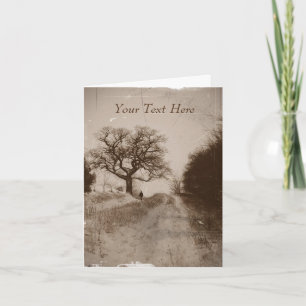 Cartes Pour Fêtes Annuelles scène de neige hivernale photo originale