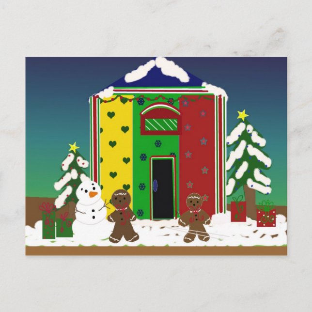 Cartes Pour Fêtes Annuelles Scène de Noël (Devant)