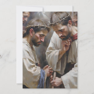 Cartes Pour Fêtes Annuelles Scène de Pâques C - Huiles