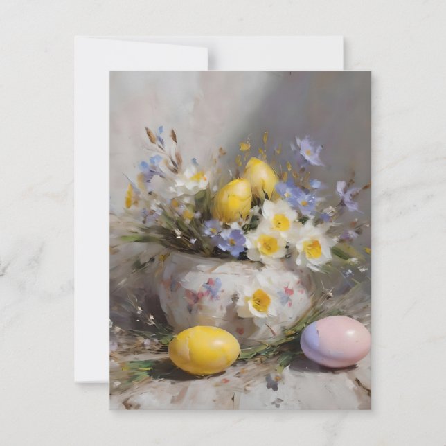 Cartes Pour Fêtes Annuelles Scène de Pâques H - Huiles (Devant)