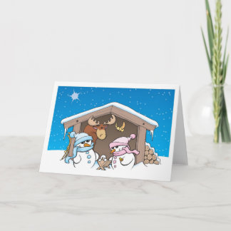 Cartes Pour Fêtes Annuelles Scène d'écurie de Noël