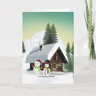 Cartes Pour Fêtes Annuelles Scène des neiges de Noël
