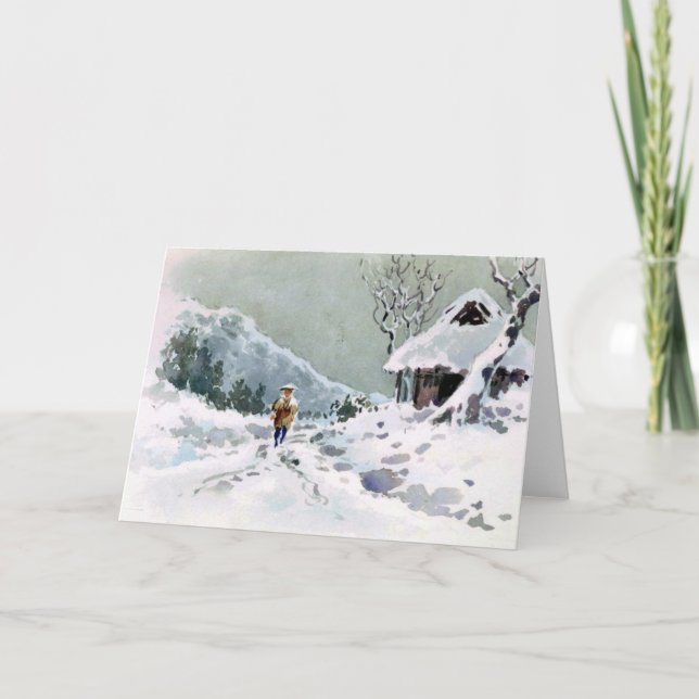 Cartes Pour Fêtes Annuelles Scène d'hiver (Devant)