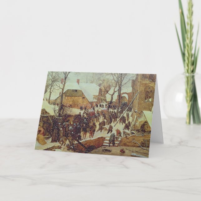 Cartes Pour Fêtes Annuelles Scène d'hiver, 16ème siècle (Devant)
