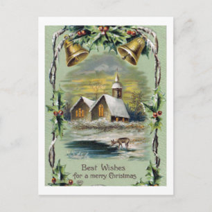 Cartes Pour Fêtes Annuelles Scène d'hiver de Noël