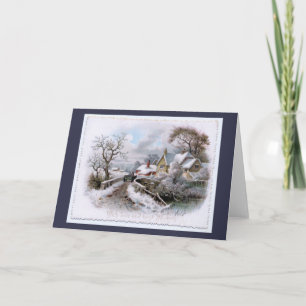 Cartes Pour Fêtes Annuelles Scène d'hiver de Noël