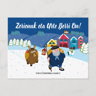 Cartes Pour Fêtes Annuelles Scène faite sur commande de neige de Noël