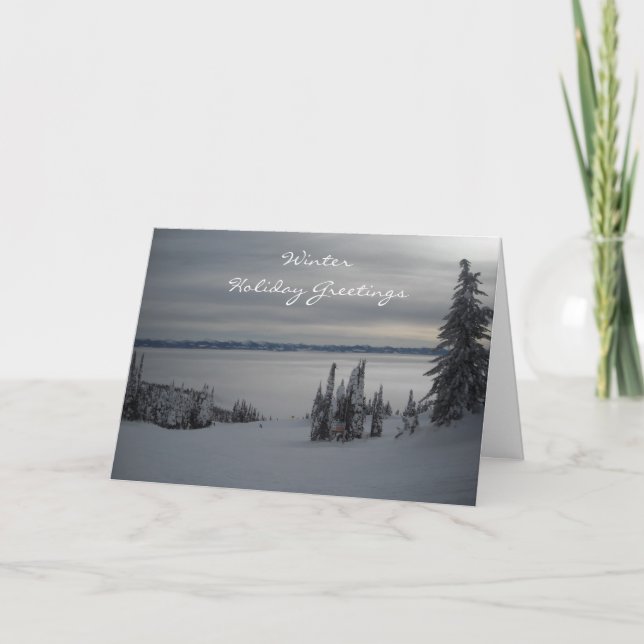 Cartes Pour Fêtes Annuelles Scène hivernale (Devant)
