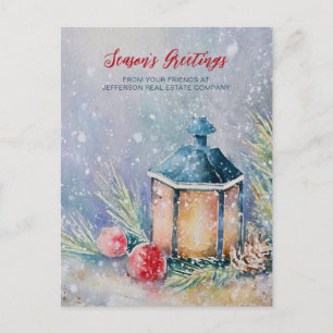 Cartes Pour Fêtes Annuelles Scène hivernale aquarelle Entreprise de fêtes