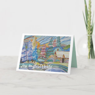 Cartes Pour Fêtes Annuelles Scène hivernale de Noël