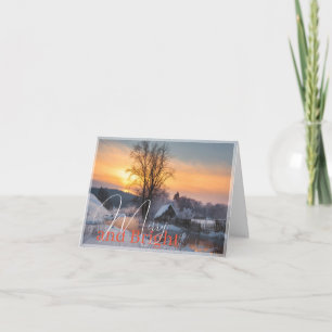Cartes Pour Fêtes Annuelles Scène hivernale Joyeuse et Lumineuse