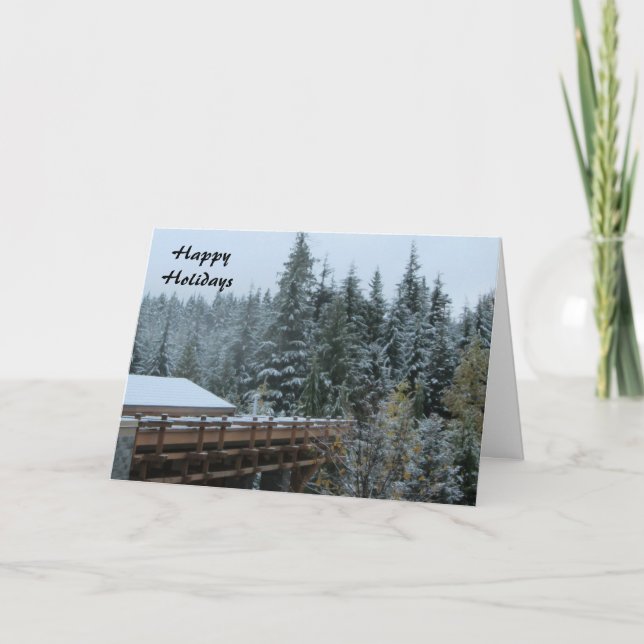 Cartes Pour Fêtes Annuelles Scene Snow à Whistler, B.C. (Devant)