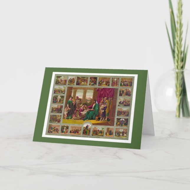 Cartes Pour Fêtes Annuelles Scènes de la vie de Jésus (Devant)