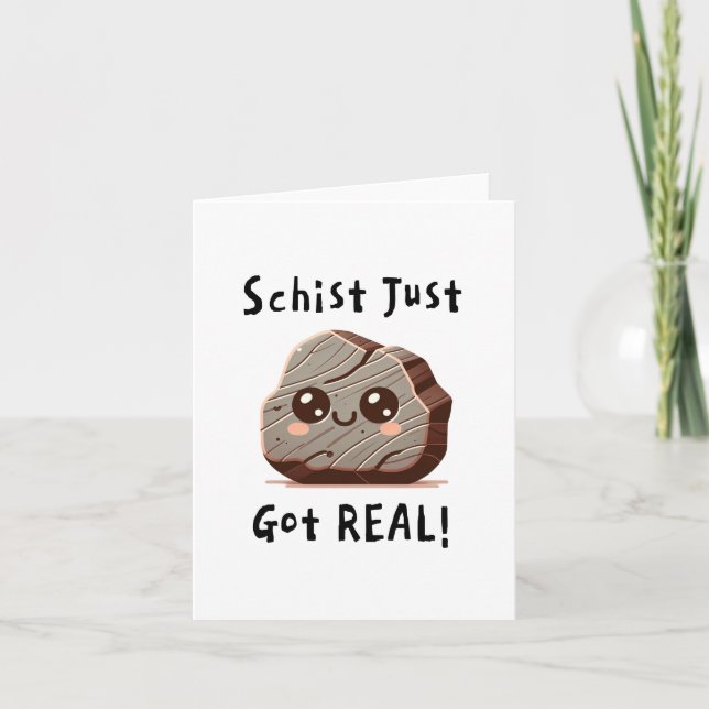 Cartes Pour Fêtes Annuelles Schist Get Real - Joli jeu de géologie - Félicitat (Devant)