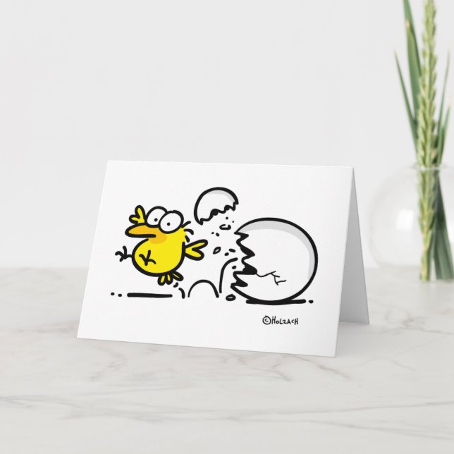 Cartes Pour Fêtes Annuelles Schlüpfendes Küken (Devant)