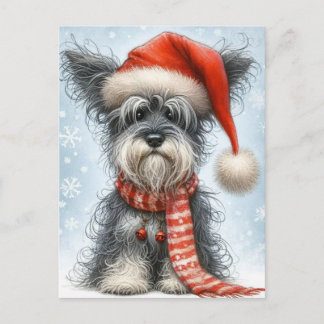 Cartes Pour Fêtes Annuelles Schnauzer de Noël