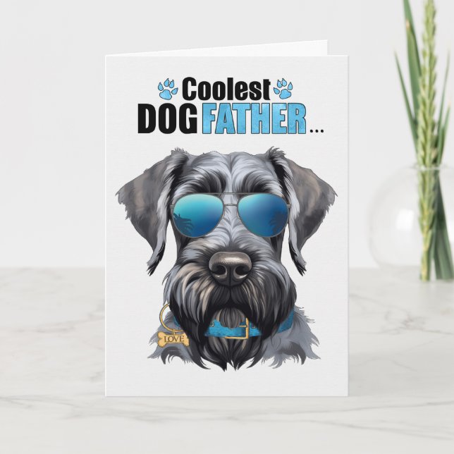 Cartes Pour Fêtes Annuelles Schnauzer géant Chien Coolest Papa Fête des pères (Devant)
