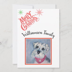 Cartes Pour Fêtes Annuelles Schnauzer Joyeux Noël