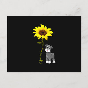Cartes Pour Fêtes Annuelles Schnauzer Sont Mon Soleil Tournesol Maman Schnauze