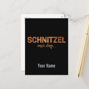 Cartes Pour Fêtes Annuelles Schnitzel chaque jour design de côtelette et d'esc