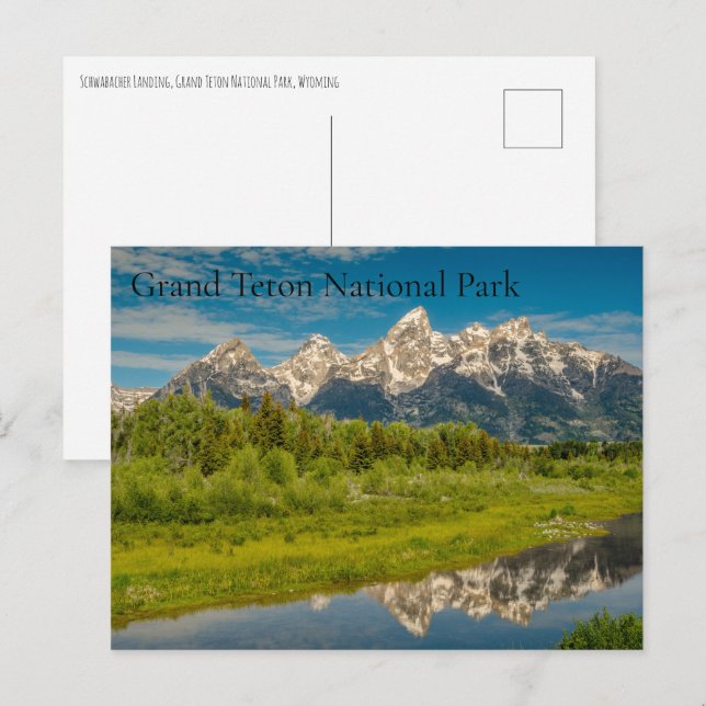 Cartes Pour Fêtes Annuelles Schwabacher Landing Grand Teton National Park (Devant / Derrière)
