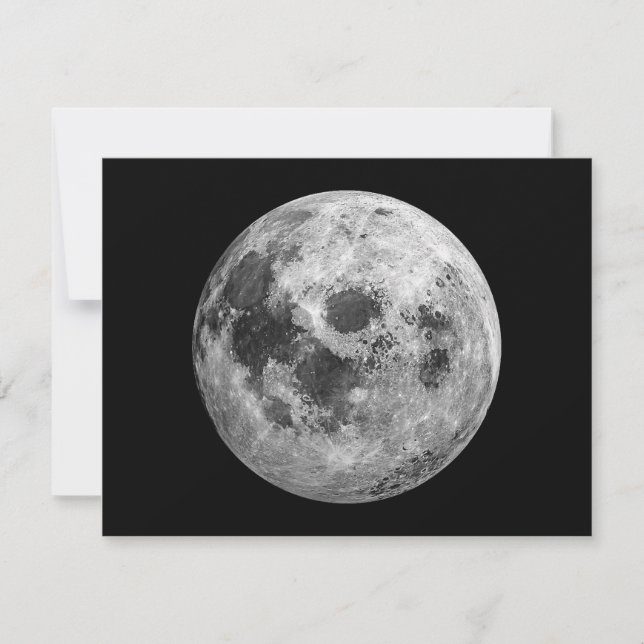 Cartes Pour Fêtes Annuelles Science de l'astronomie spatiale de la Pleine lune (Devant)