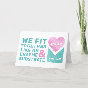Cartes Pour Fêtes Annuelles Science Valentine Enzyme Biologie Professeur Geek 