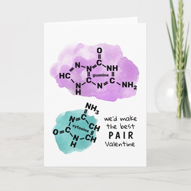 Cartes Pour Fêtes Annuelles Science Valentine Nous allions le meilleur ADN (Devant)