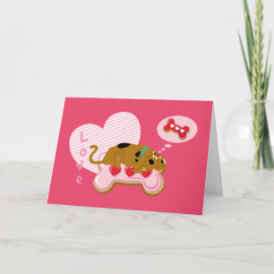 Cartes Pour Fêtes Annuelles Scooby-Doo - Heart Decorated Scooby Snacks