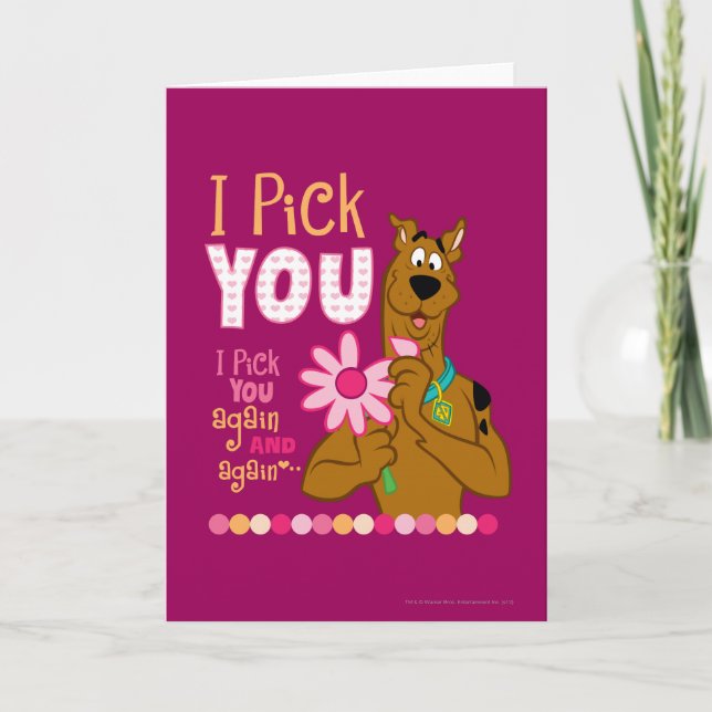 Cartes Pour Fêtes Annuelles Scooby Doo - Je Vous Choisis (Devant)
