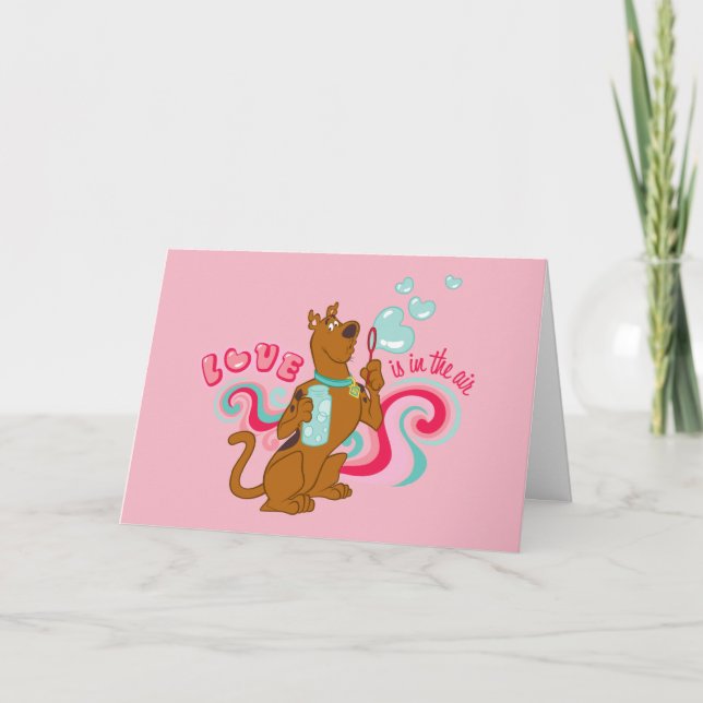 Cartes Pour Fêtes Annuelles Scooby-Doo - L'Amour Est Dans L'Air (Devant)