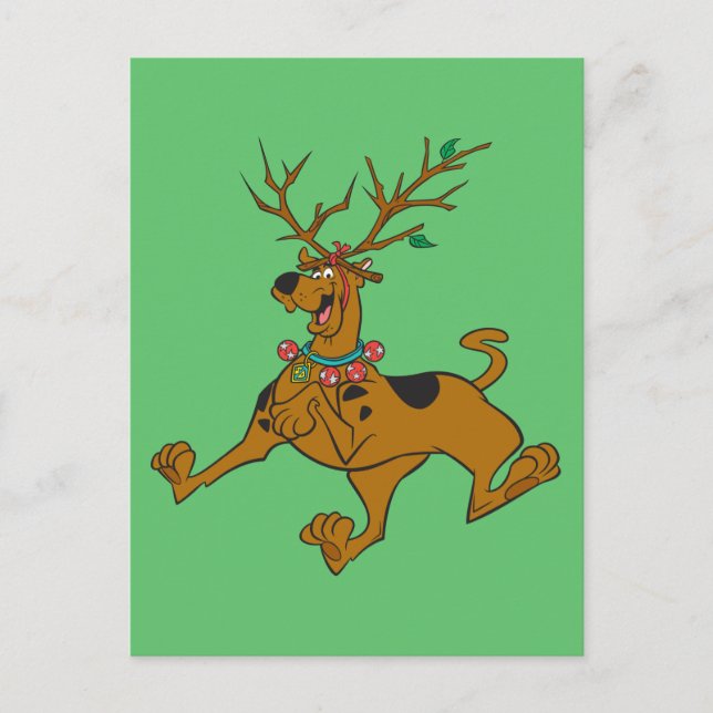 Cartes Pour Fêtes Annuelles Scooby-Doo Noël Antlers (Devant)