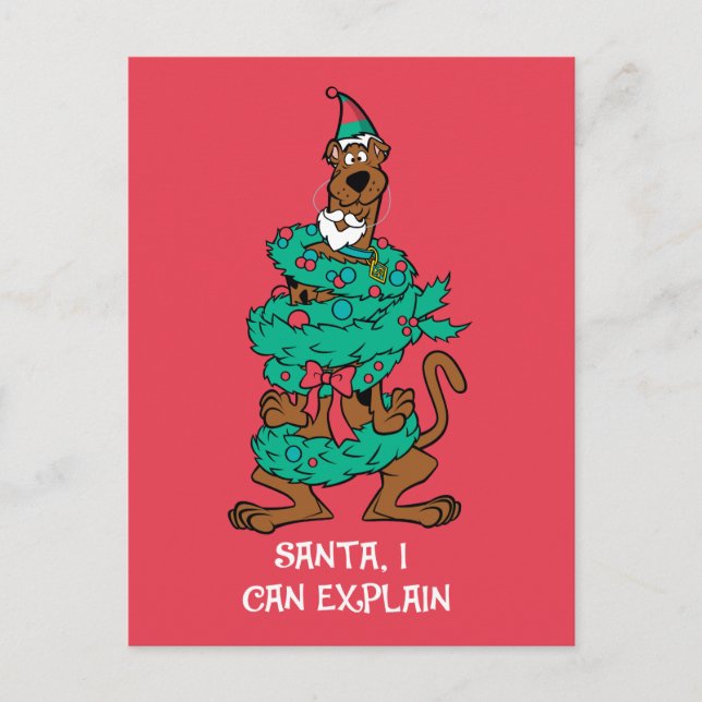 Cartes Pour Fêtes Annuelles Scooby-Doo Wrapped in Wreaths (Devant)