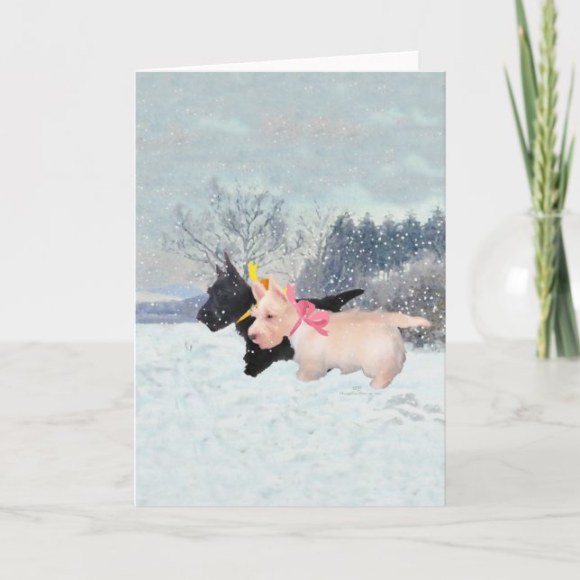 Cartes Pour Fêtes Annuelles Scottie (Devant)