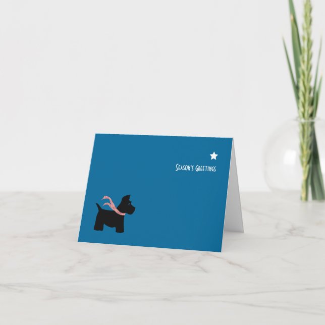 Cartes Pour Fêtes Annuelles Scottie Dog Seasons (Devant)