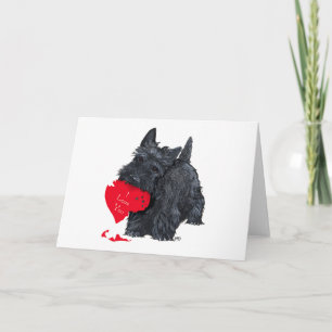 Cartes Pour Fêtes Annuelles Scottish Terrier Valentine
