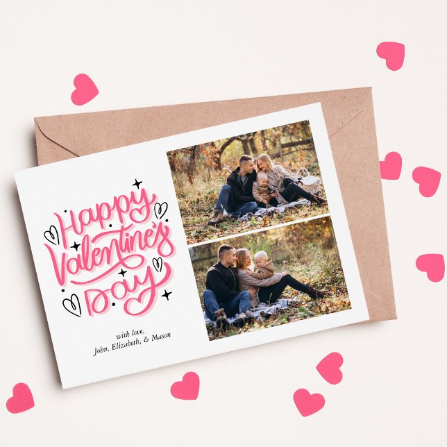 Cartes Pour Fêtes Annuelles Script amusant "Joyeuse Saint Valentin" 2 Galerie  (Créateur téléchargé)